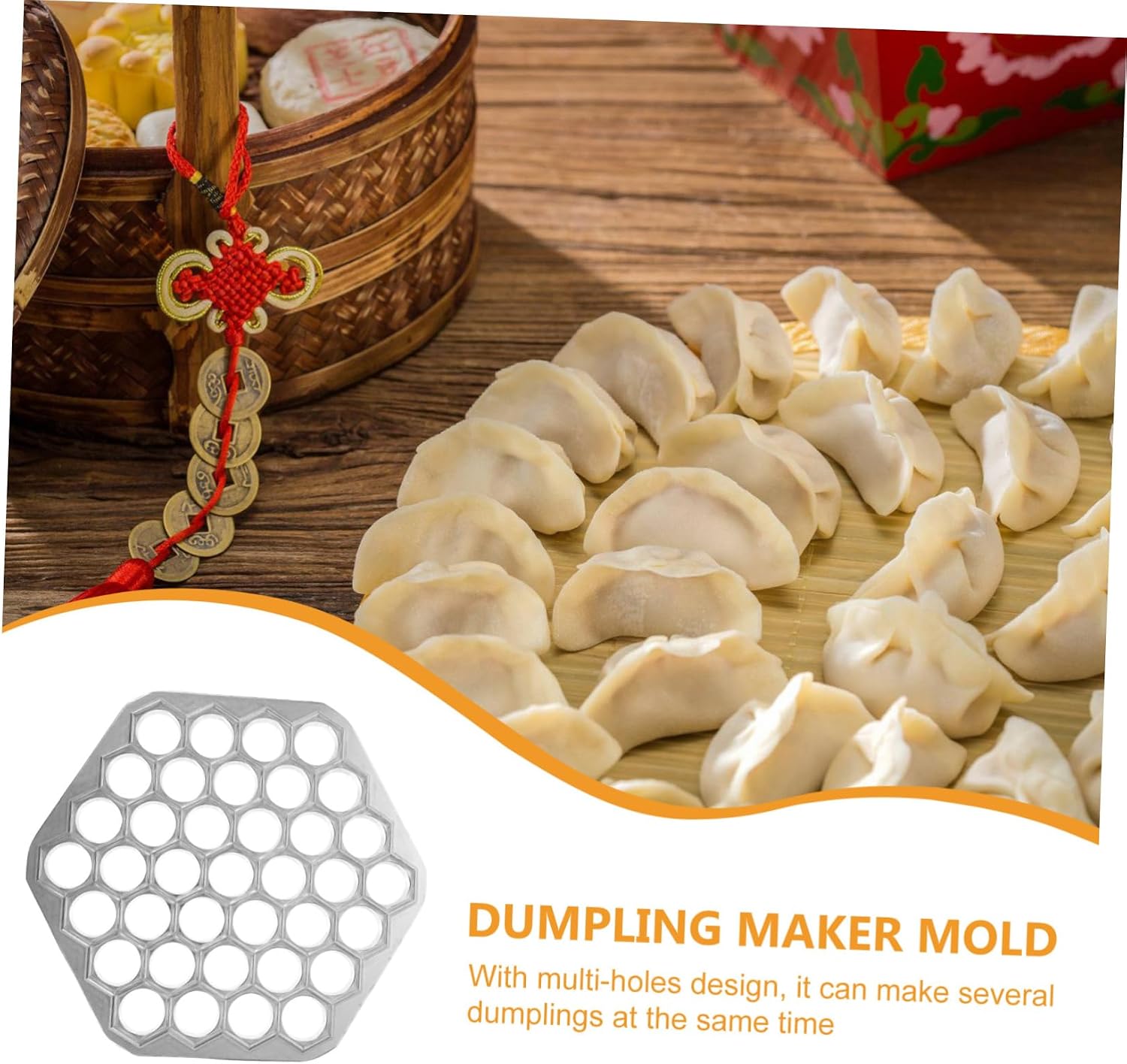 MAGICLULU Russian Dumpling Maker Mold Multi-Hole Mould for Homemade Ravioli Sturdy Kitchen Tool for Easy Dumpling Preparation Reusable Household Supply