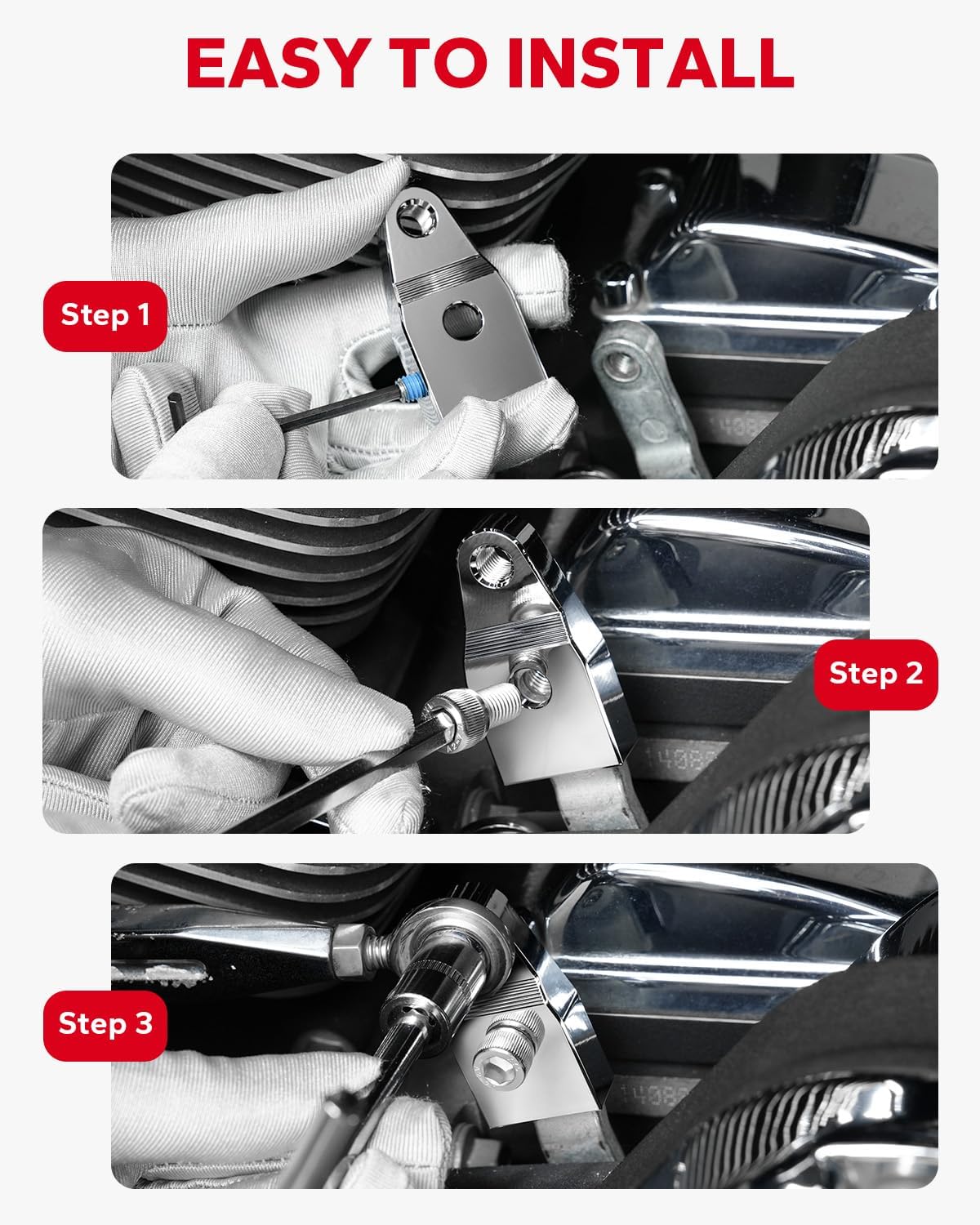 Amazicha EZ Shift Neutral Gear Assist Kit Compatible with Harley Touring Dyna Softail Twin Cam 2000-2017, Easier by 20% Neutral Shift, Neutral Gear Shift Assist kit, Sliver