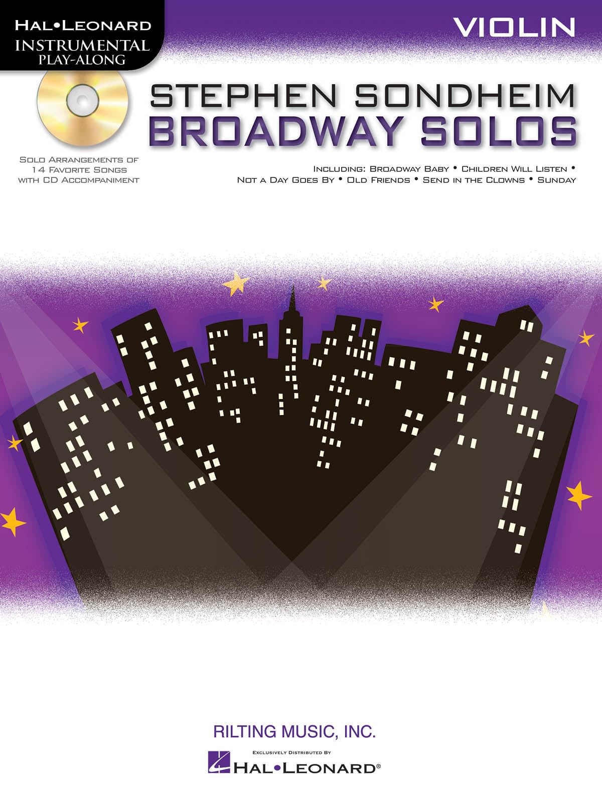 Sondheim Broadway Solos Vln partitions violon avec CD d'accompagnement