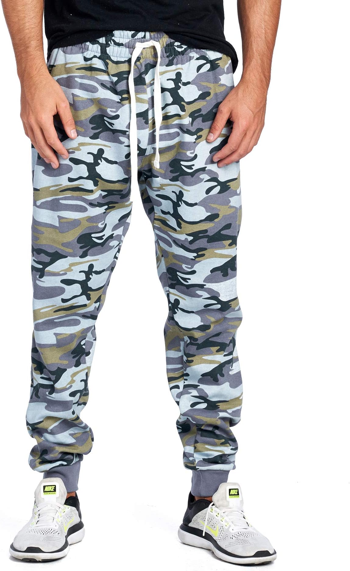 Men's Joggers Sweatpants Basic Fleece Marled Jogger Pant Elastic Waist
