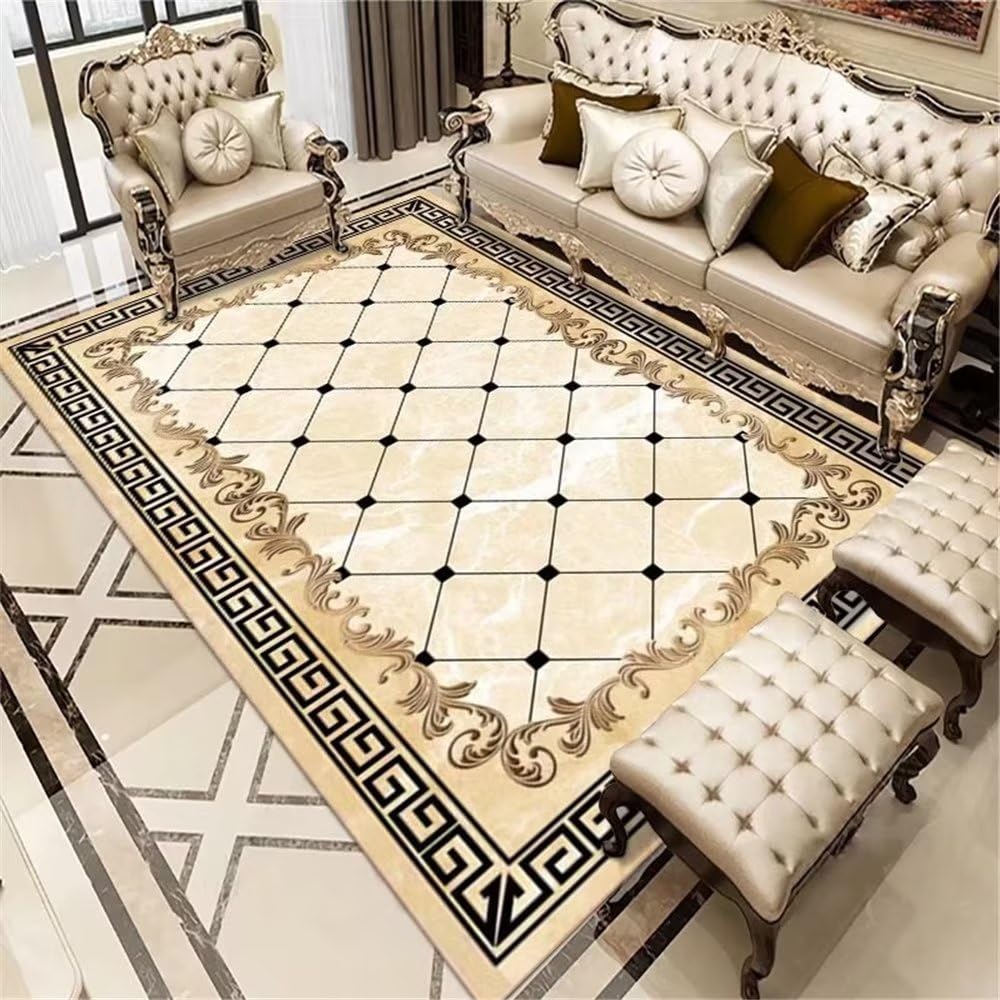 Tapis de grand salon classique 140x200 multicolore pour chambre fille
