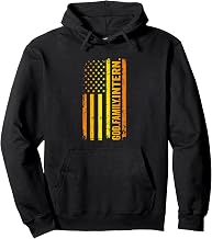 God Family Intern US American Flag Father's Day Dad Pullover Hoodie