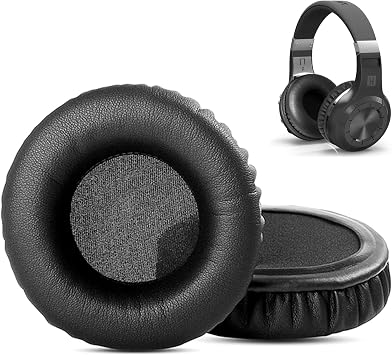 Replacement Ear Pad Cushion for Bluedio Turbine H+ Headphone Earpads with Soft Protein Leather/Memory Foam