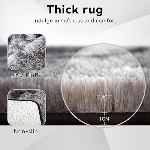 Miniatura 82 de Vafodo Alfombras de área para dormitorio esponjoso, alfombra de sala de estar, 9 x 12 pies, suave y esponjosa, alfombra de área rosa sólido