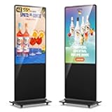 MWE 55 Inch 4K Digital Signage Display Kiosk, LCD Screen Indoor Floor Standing Advertising Displays, Android System Commercial Totem with Custom Service, Vertical Poster with Auto Media Player