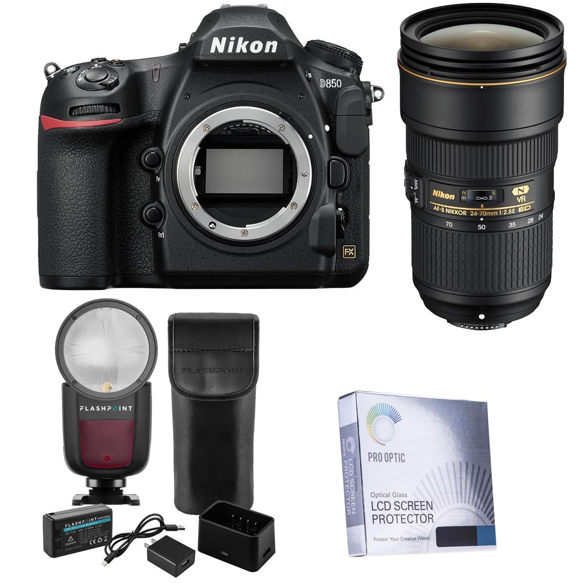 Nikon D850 、24-70 f2.8G レンズセット Amazon.com : Nikon D850 DSLR Camera, Bundle with 24-70mm f