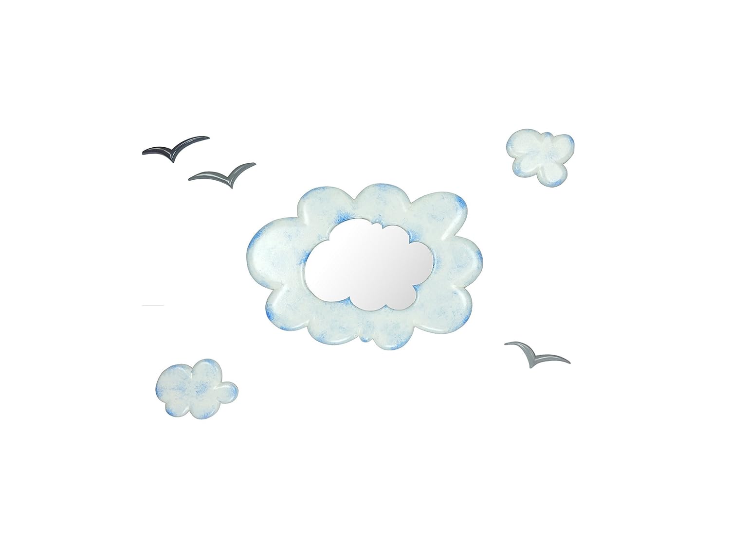 Baby Decorative Cloud Wall Mirror 14" x 21" Fluffy Clouds