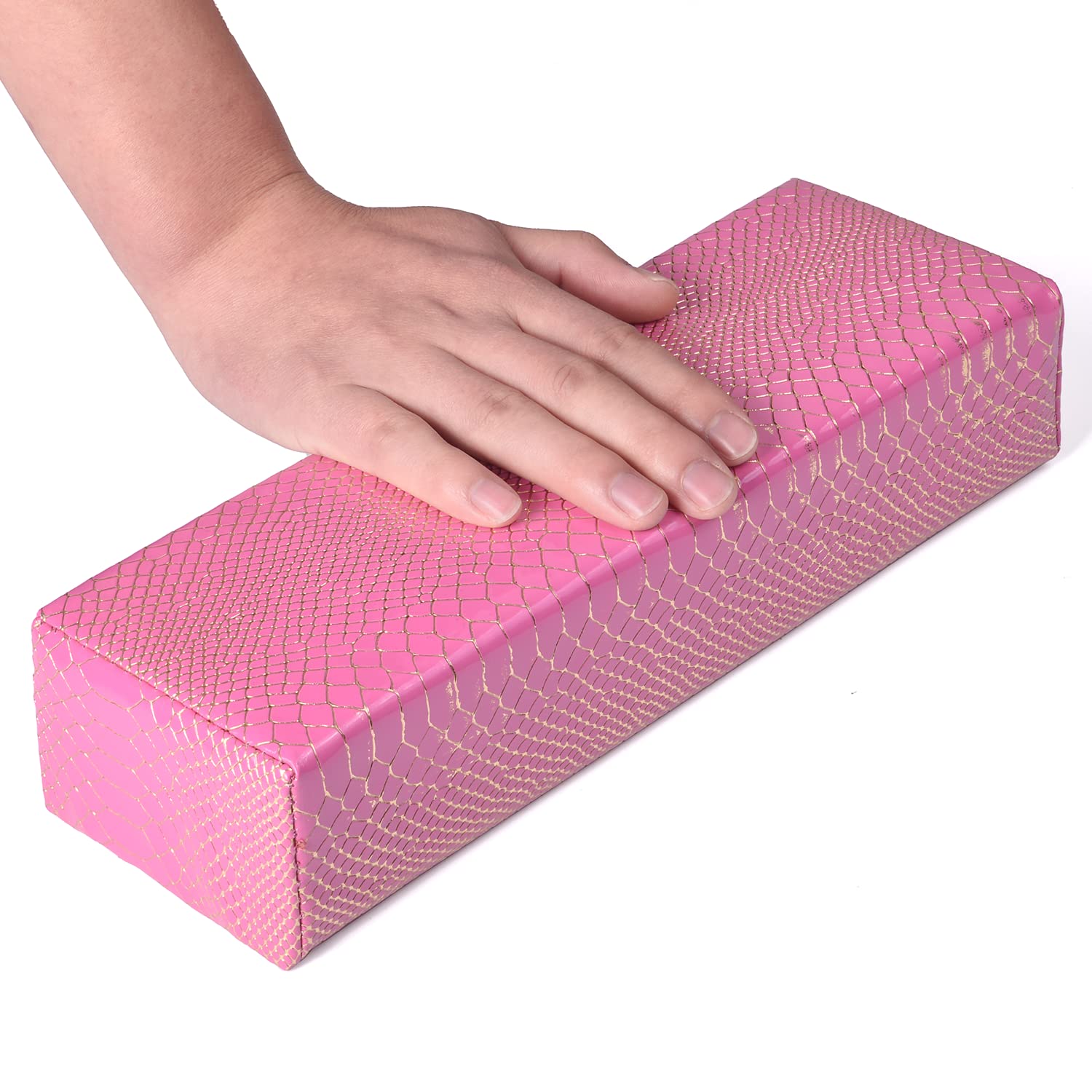 Arm Rest for Nails, Easy to Clean Nail Armrest Pillow for Acrylic Nails Sturdy PU Leather Hand Rest Cusion Holder Cute Soft Waterproof for Nail Tech (Black)