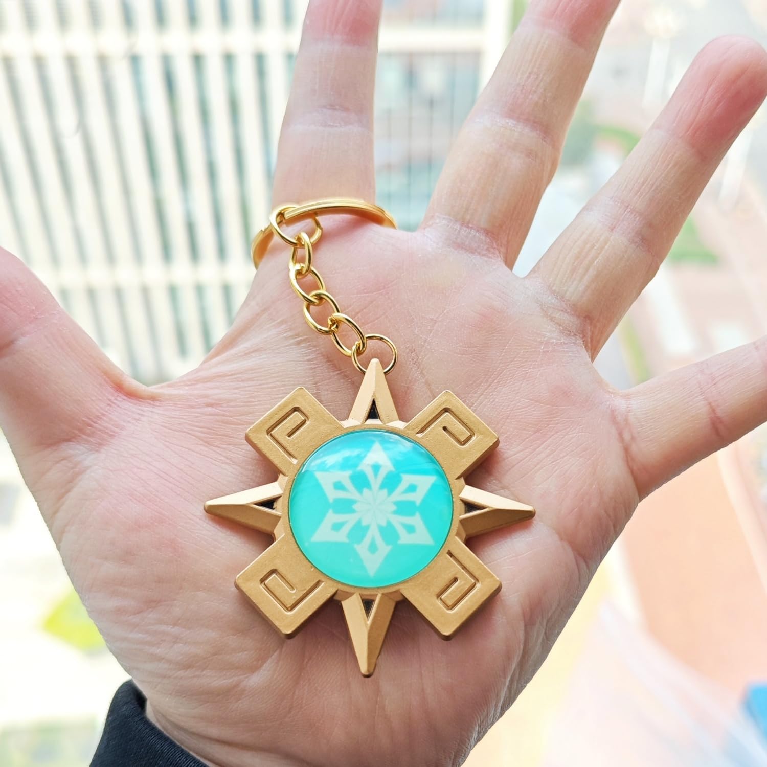 Amazon.co.jp: Sizuuenn ナタ 氷元素 神の目 キーホルダー 夜光