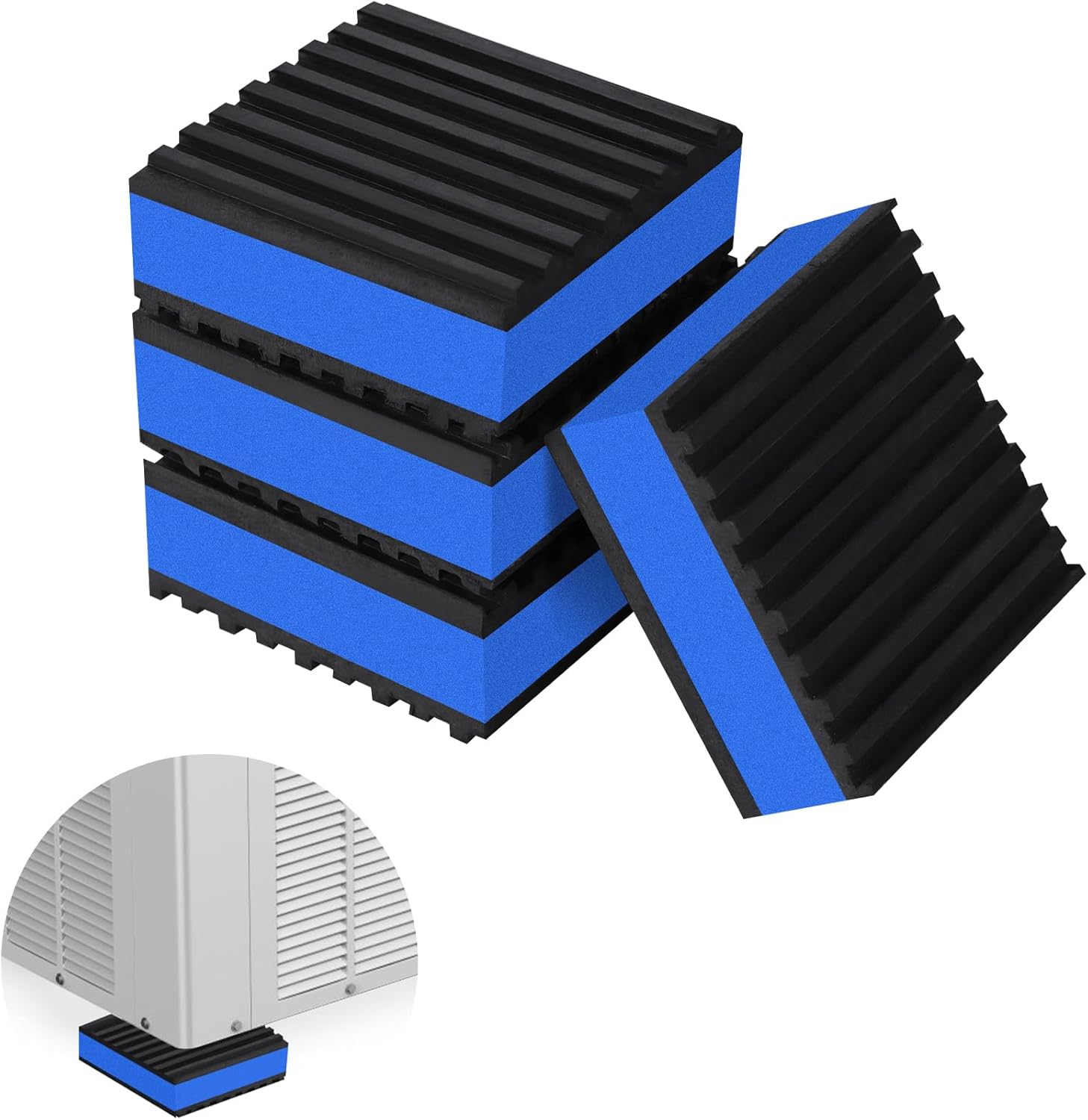 Vibration Pad Exercise Acrux7 Anti Vibration Pads 6-Pack - 4"x4"x7/8" Heavy  Duty Rubber Pads For Compressors, Treadmills, HVAC Best Anti Vibration Pads  For Air Conditioners