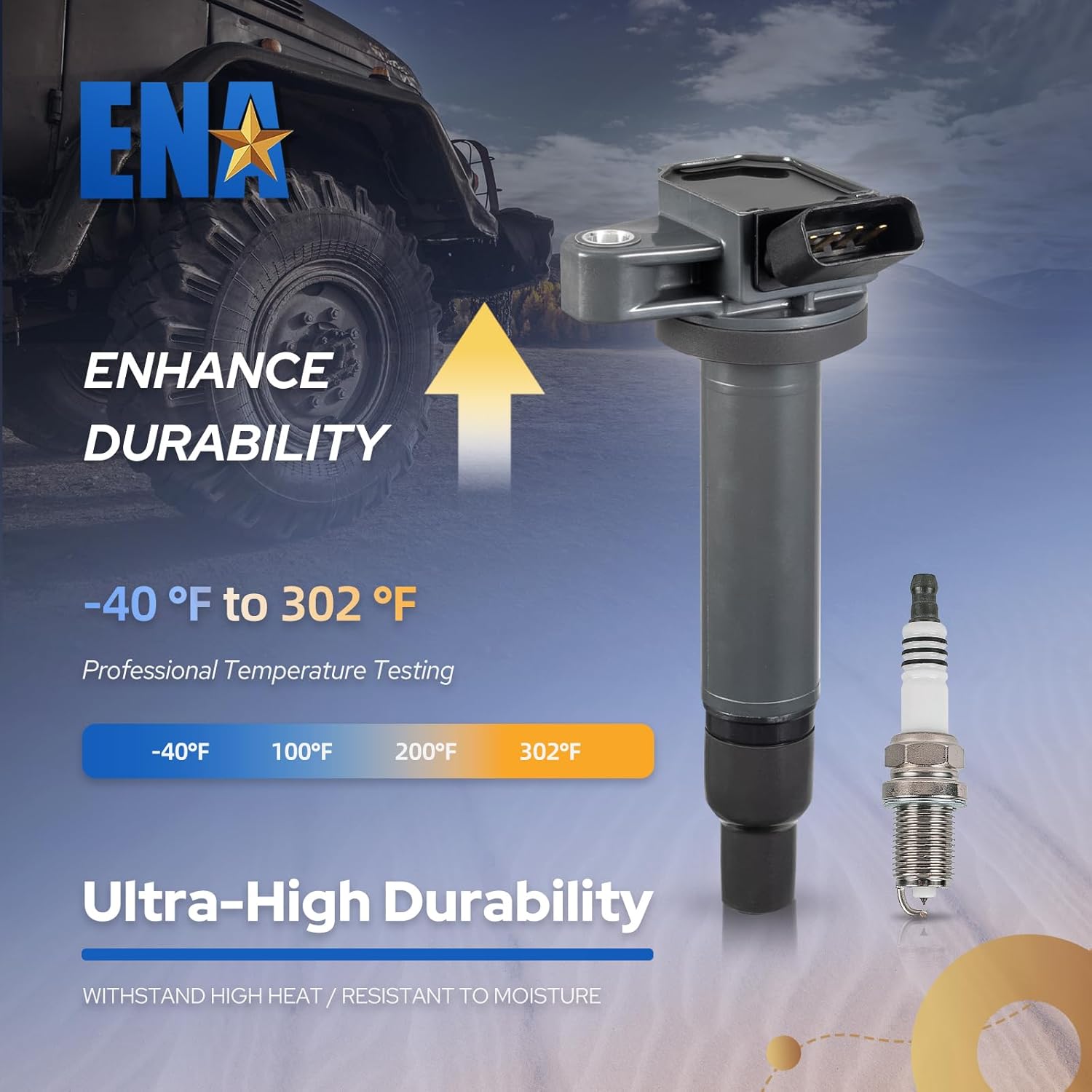 Set of 8 UF230 Ignition Coil 4504 Spark Plugs V8 Compatible with Toyota Tundra Sequoia Land Cruiser 4Runner, Lexus GS430 GX470 LS430 LX470 SC430 2000 2001 2002 2003 2004 2005 2006 2007 2008 2009