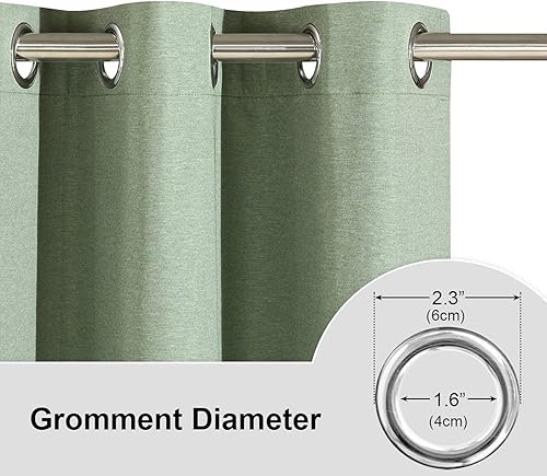 Miniatura 32 de LOYOLADY Cortinas opacas blancas puras de 72 pulgadas de largo, juego de 2 paneles de cortinas con aislamiento térmico para sala de estar, cortinas