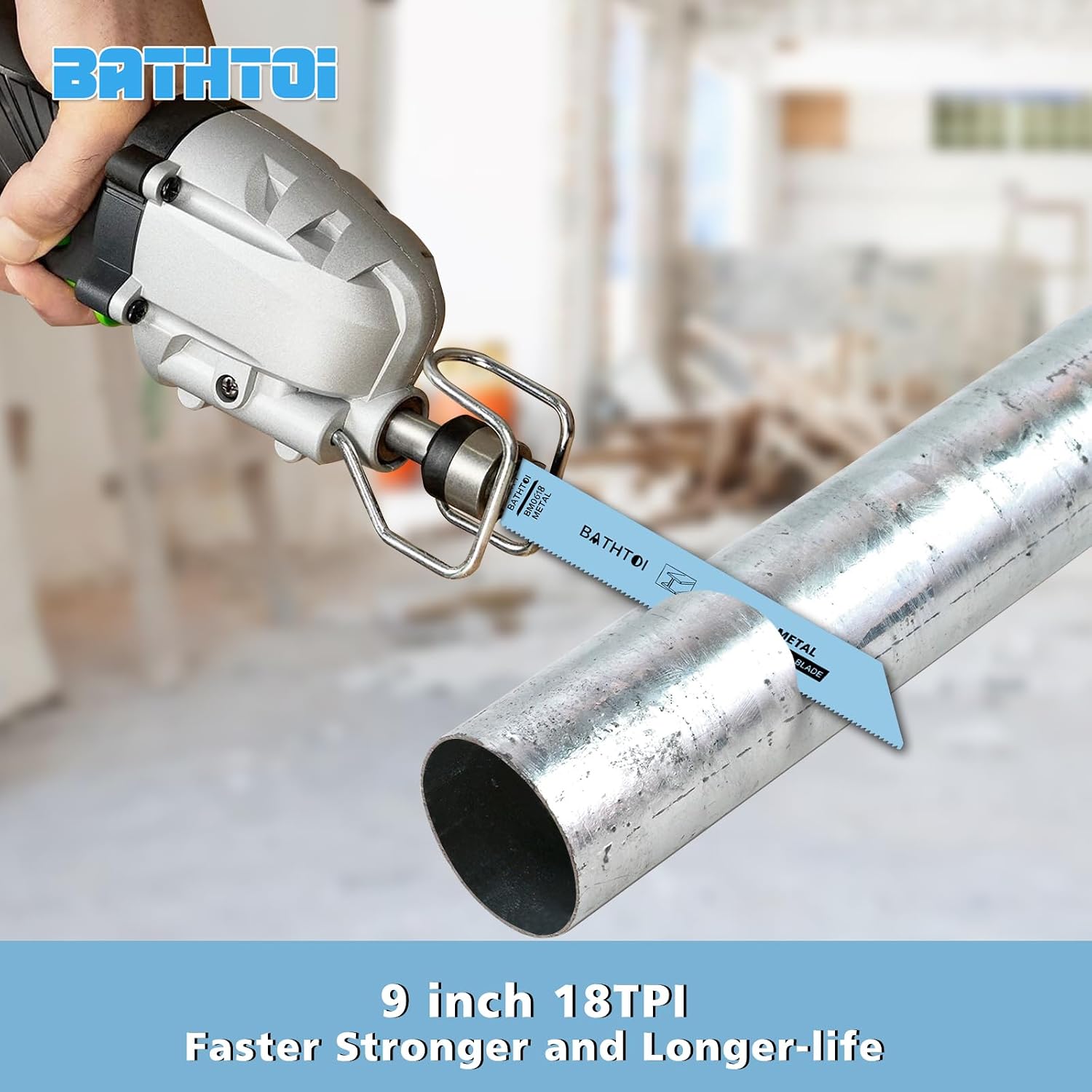 20 Pack 9 Inch 18 Tpi Reciprocating Saw Blades with 8% Cobalt for Longer Life and Faster Cutting Speed, Bi-Metal Sawzall Blades for Sheet Metal, Pipes, PVC Plastic, Profiles Cutting