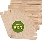 Perfect Stix Jumbo Craft Sticks, 6 x 3/4, Natural Poplar Wood, 500Ct. Multipurpose for Arts, Popsicles, Waxing