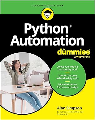 Python Automation For Dummies (For Dummies (Computer/Tech)) book cover
