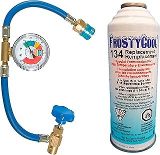 FrostyCool 134 Replacement Refrigerant 8 oz. Can with Recharging Hose (Equivalent to 23 oz.)