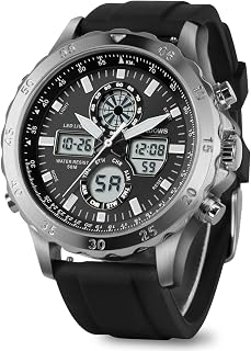 Herrenuhr Digital Analog, Multifunktion Sport Casual