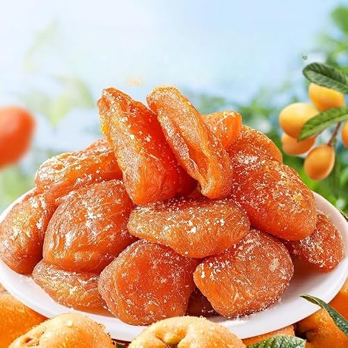 Bamboo Salt Dried Loquat, Instant Dried Fruit Preserves, Seedless Loquat Large and Soft, Family Health Snacks Gifts, Office Fruit Snacks, Leisure Food, Afternoon Tea Dim Sum and Desserts (250g)