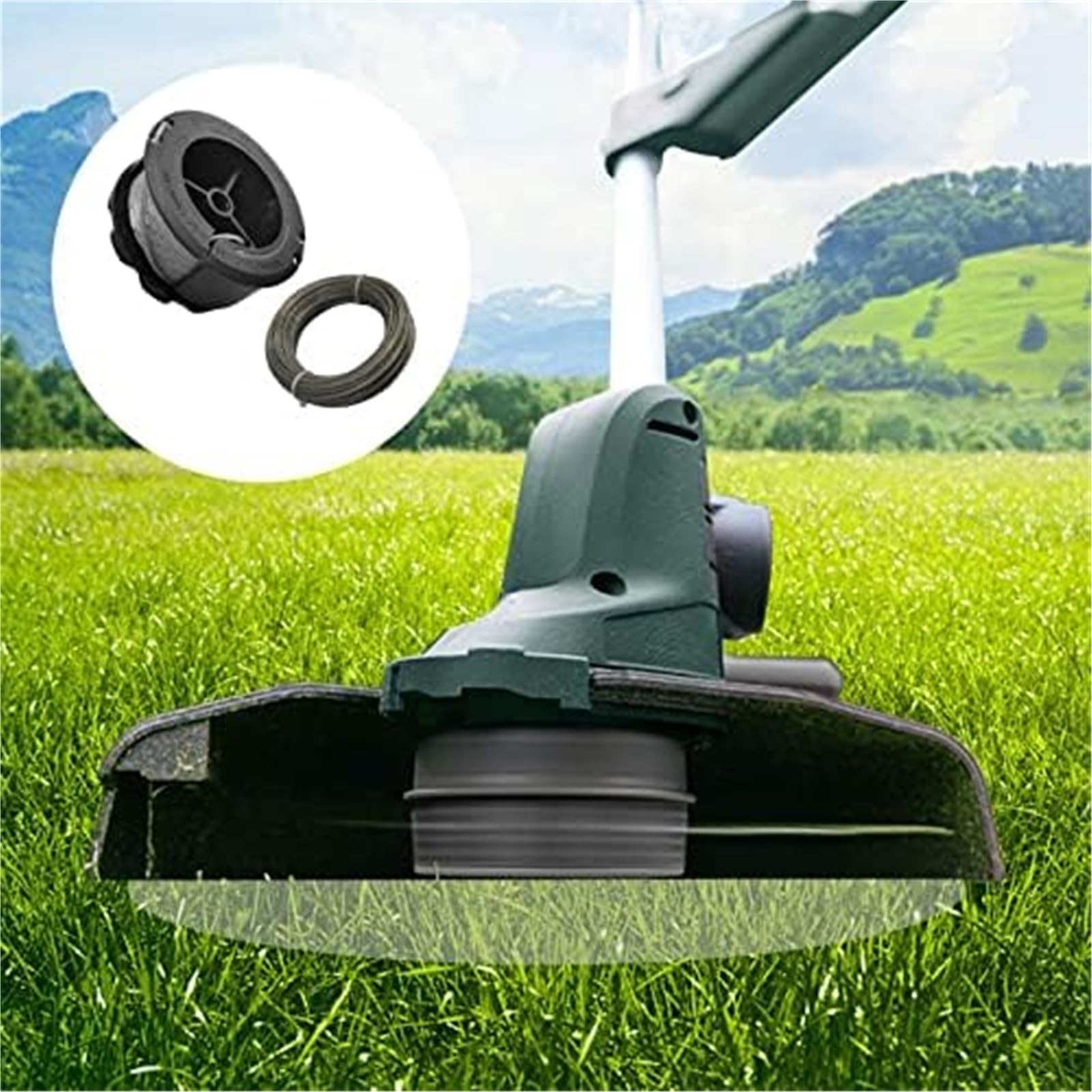 Wivplex Carrete para cortacésped F016800570 Carrete de Repuesto para cortacésped, Hilo de cortacésped de 1,6 mm x 6 m, para Corte de césped Universal 18 18-26 18-260(Black 2 1)
