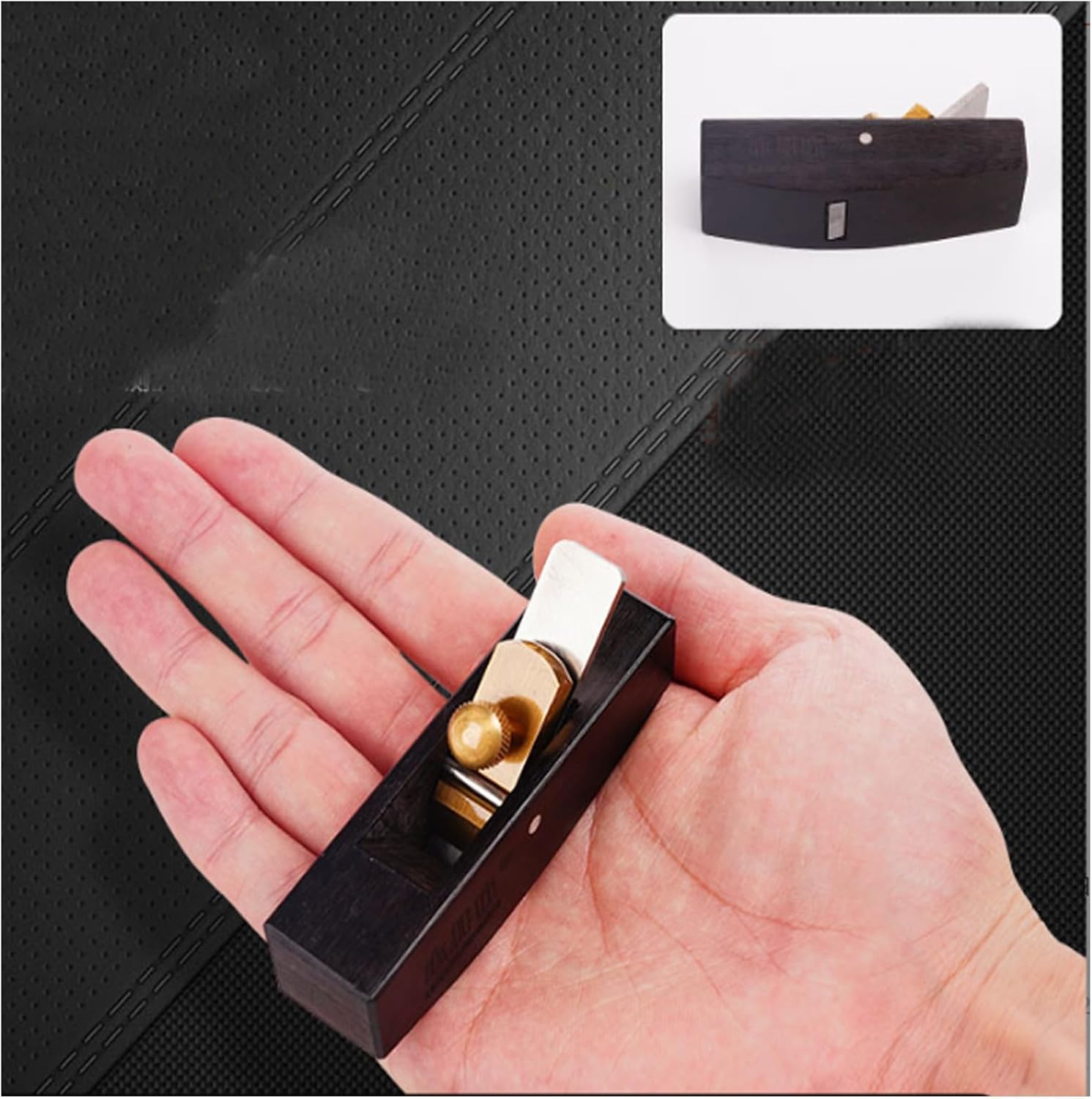 Mini Wood Planer Hand Tool, Pocket Plane, Tiny Ebony Plane Woodcraft Tool | or Wood,Small Hand Plane Wood Planer, Perfect for Woodworking, Trimming, Surface Smoothing (D Round Bottom Plane)