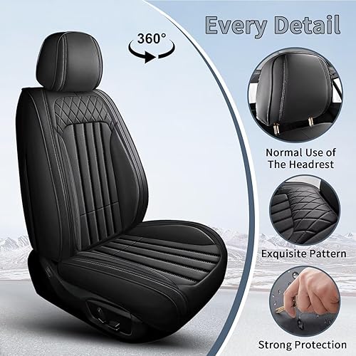 Miniatura 5 de Fundas de asiento de automóvil para Nissan Frontier 2007-2023 2024  Cuero sintético impermeable y fácil de instalar  Accesorios interiores de Cusion