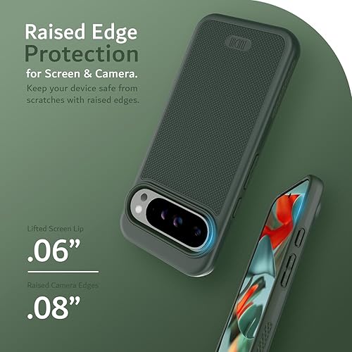 Vista 64 de TUDIA MergeGrip - Funda para Google Pixel 7a 2023, [probada en caídas de grado militar] borde elevado para protección de pantalla y cámara, doble