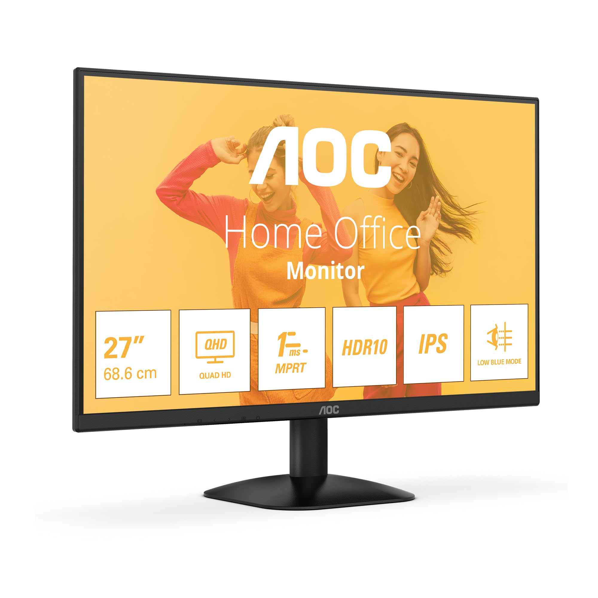 Monitor AOC QHD 27" IPS 75Hz, 1ms MPRT, HDR10 - Ofertas Aquí