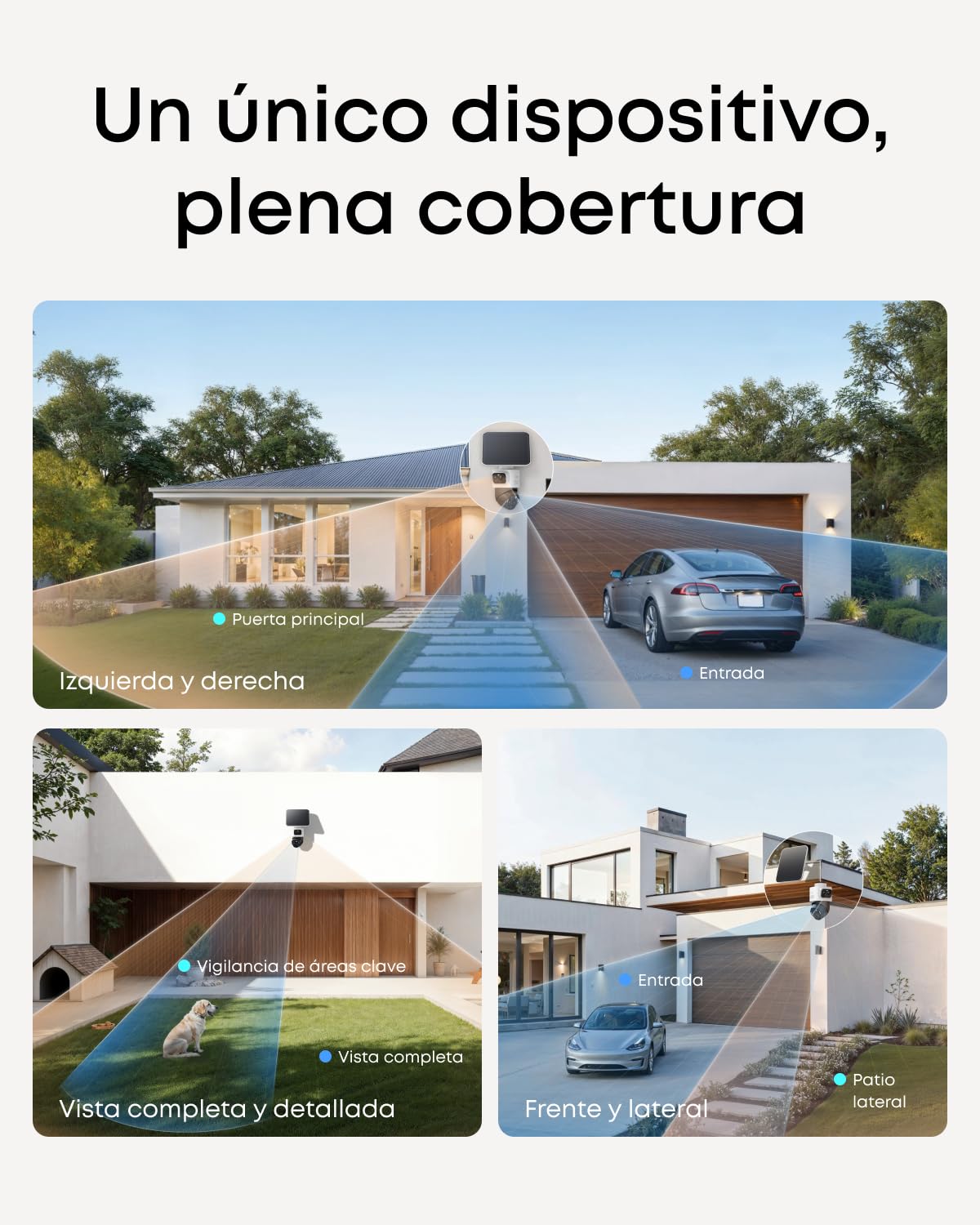 eufy Security SoloCam S4 Camara vigilancia WiFi Exterior Solar, 360° Surveillance, No Blind Spots, Outdoor Surveillance Camera, Battery, Solar, Toll-Free Use, HomeBase 3 Compatible