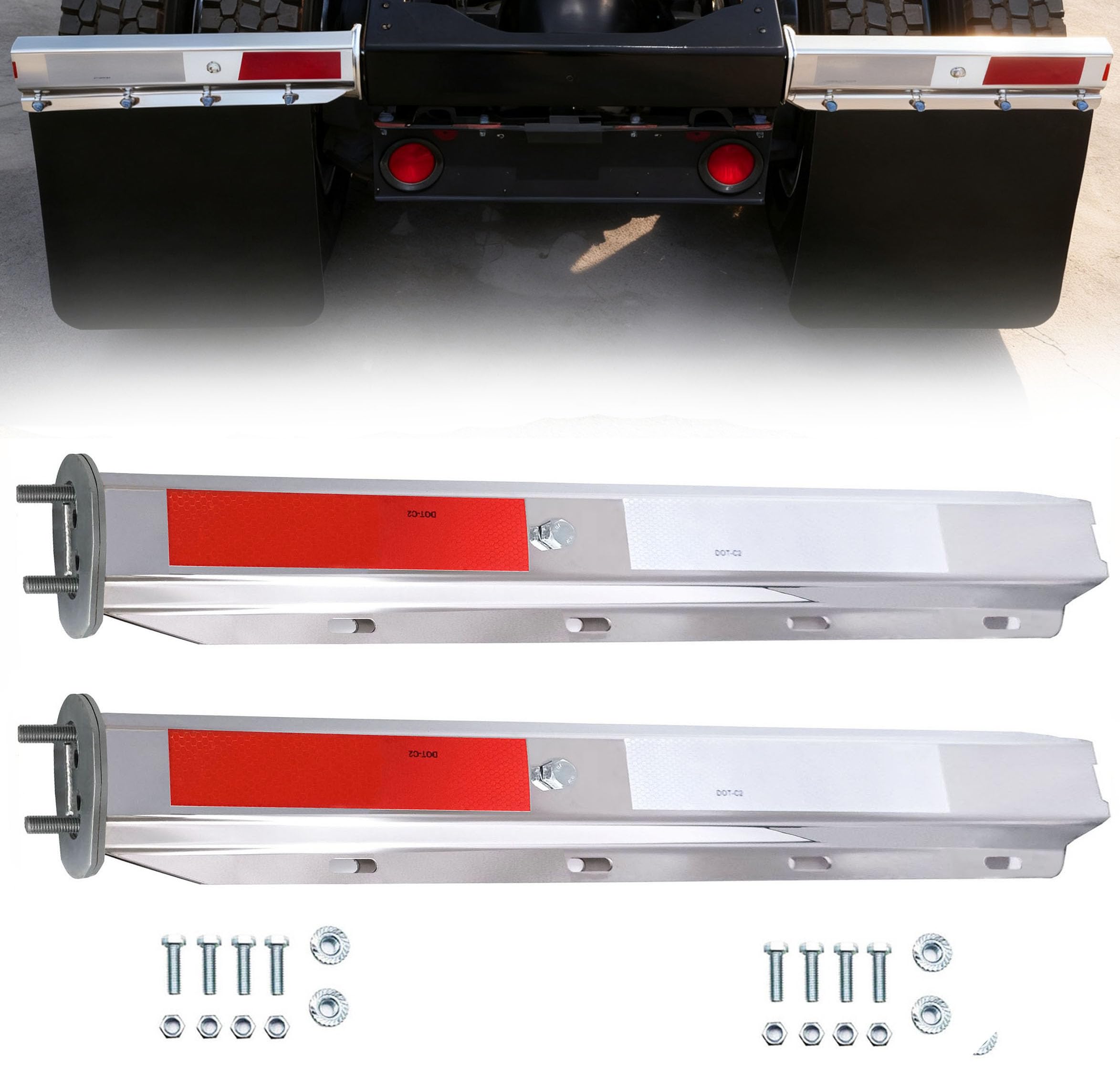 2 1/2" Bolt Spacing Straight Mud Flap Hangers