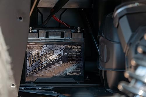 Miniatura 7 de Kit de segunda batería Can-Am Defender, Kit de segunda batería UTV Stereo con batería AGM de 1200 ca, montaje, aislador, cables y herrajes (NO