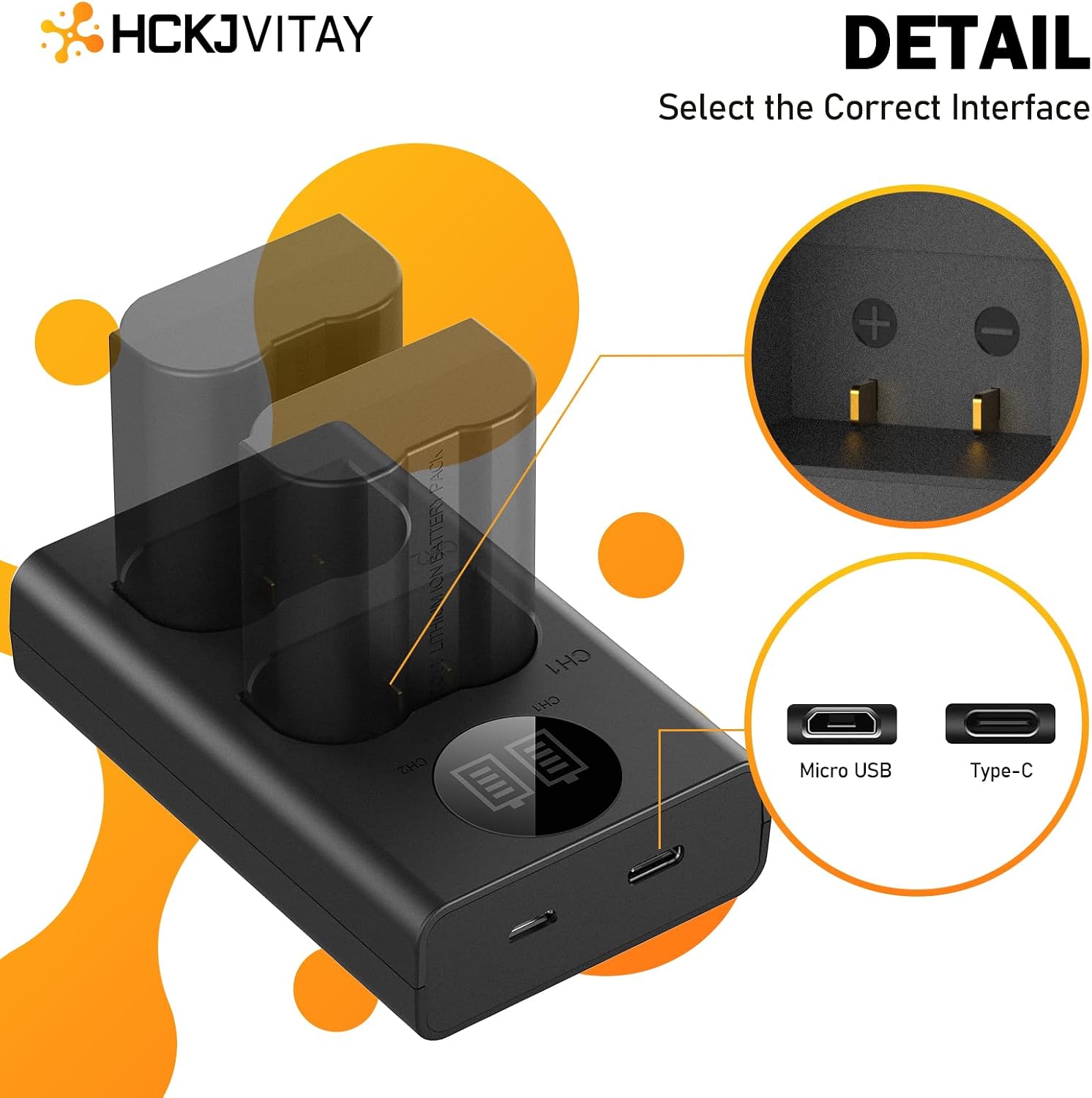 MH25 Dual Cameras Battery Charger for EN-EL15 EN-EL15a EN-EL15b EN-EL15c for Nikon D500 D600 D610 D750 D780 D800 D800E D810 D810A D850 D7000 D7100 D7200 D7500 Coolpix Z1 Z5 Z6 Z6 II Z6 III Z7 Z7 II