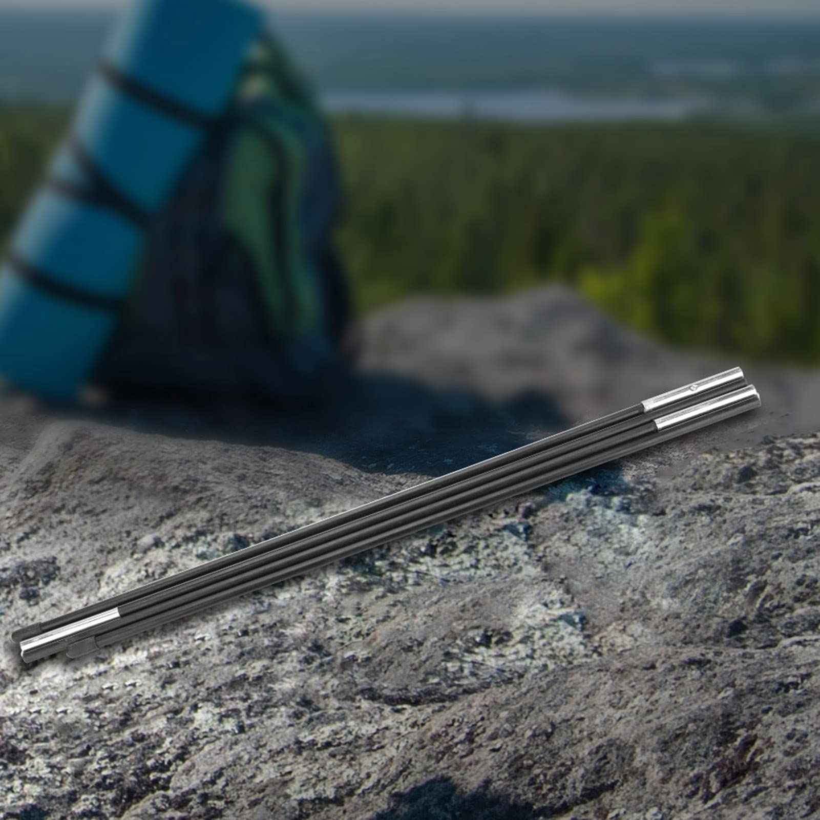 Lightweight Fiberglass Camping Tent Pole, 4 Segment Rod, Tent Support Pole, Tent Pole, Awning Support Pole, Fiberglass Tent Pole for Double Tents