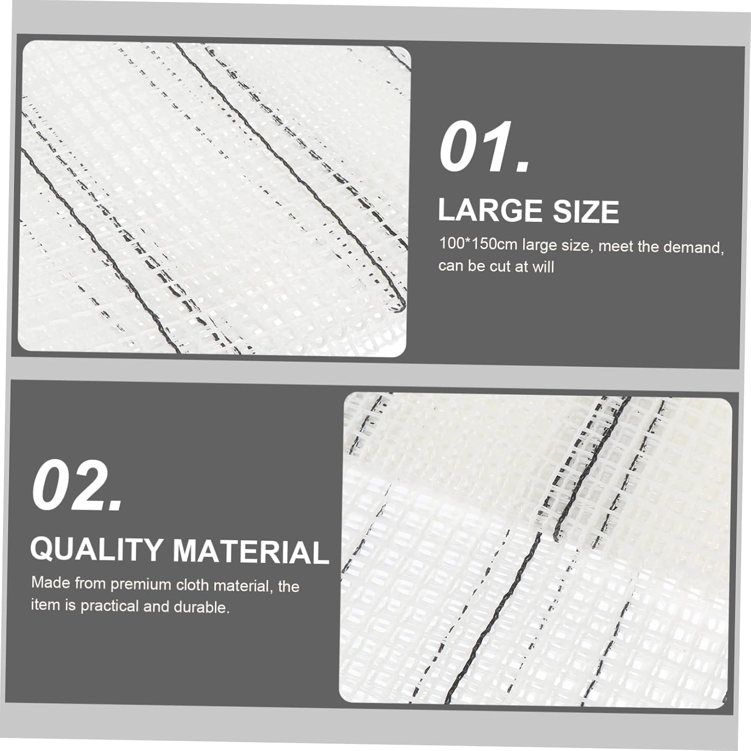 OHPHCALL DIY Mesh Rug Hooking Material Latch Hook Mesh for Embroidery Crafts Decor