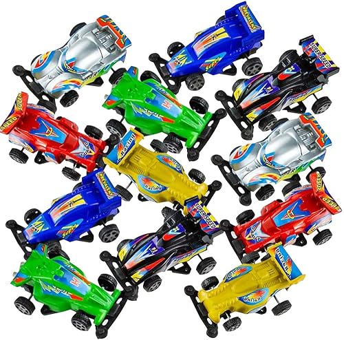 ArtCreativity Coches de carreras de 2.5 pulgadas para niños, juego de 12, autos de juguete en varios colores, recuerdos de fiesta de cumpleaños para