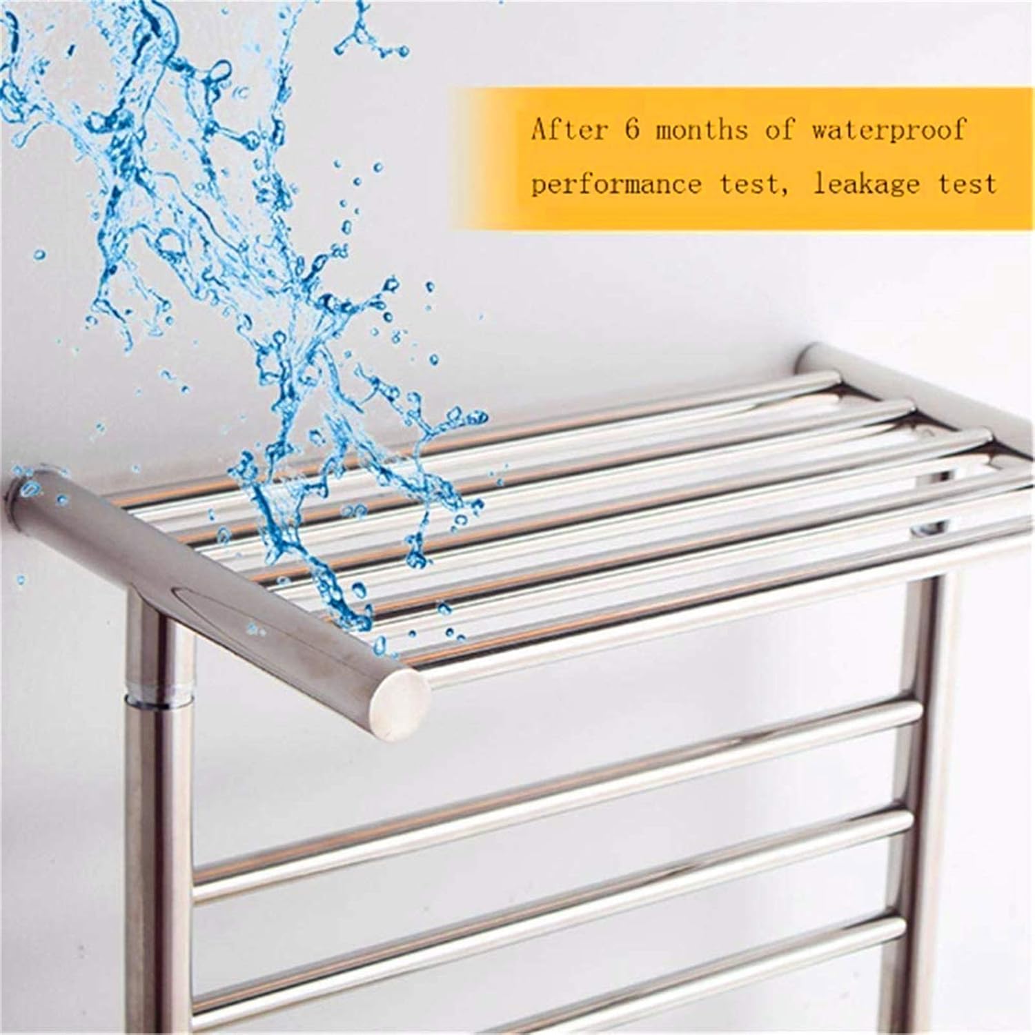 Towel Warmer and Drying Rack, Heated 10-Bar Stainless Steel Electric Towel Rack, Wall-Mounted with Shelf, Mirror Polished,Plug in Interesting
