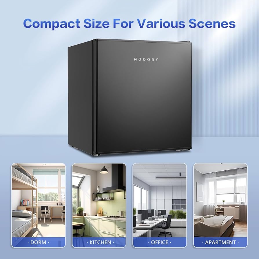 Amazon.com: Jumtey NOOODY Mini Fridge with Freezer, 1.6 Cu