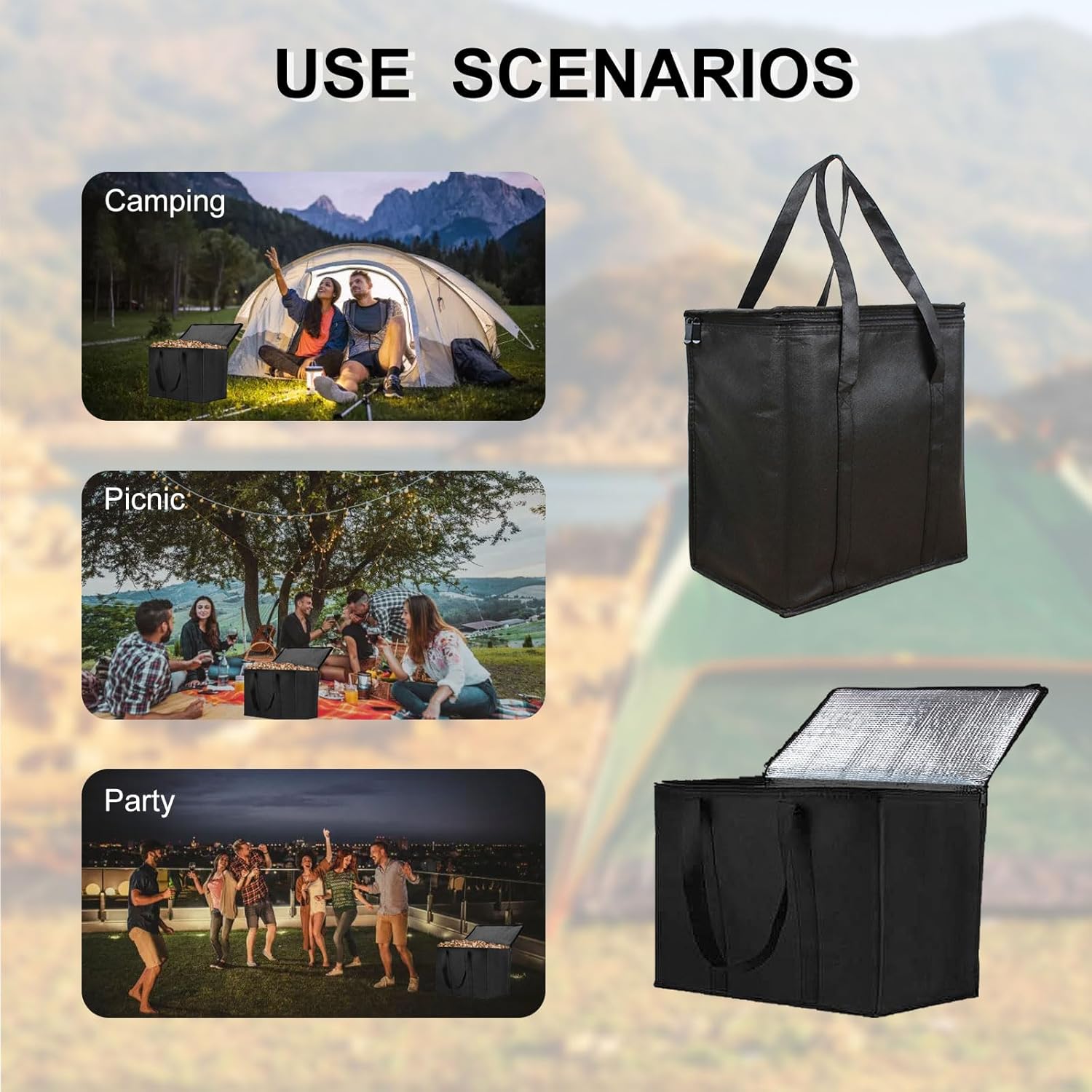 3 Pcs Wood Pellet Storage Containers, 20LBs Waterproof Smoker Charcoal Storage Dispenser Smoking Wood Chips Container Wood Pellet Storage Bucket for Campping, Grill, Outdoor