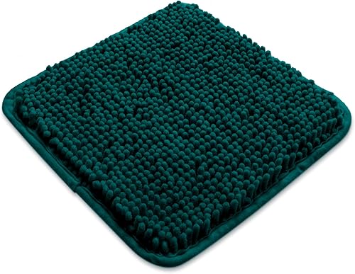 Miniatura 239 de Yeaban Alfombras de baño gris oscuro – Gruesas alfombras de baño de chenilla | Alfombras de baño absorbentes y lavables antideslizantes, alfombras