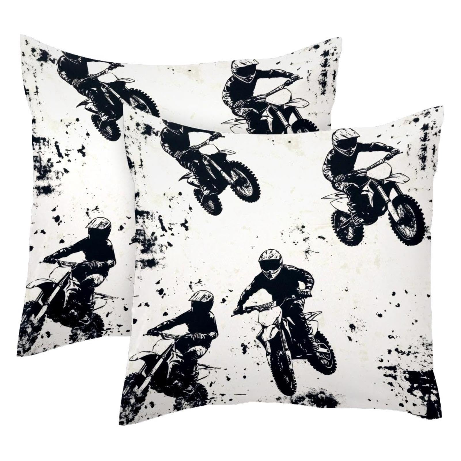 Housse de coussin Grunge velours doux garçon 50x50 de décoration double face