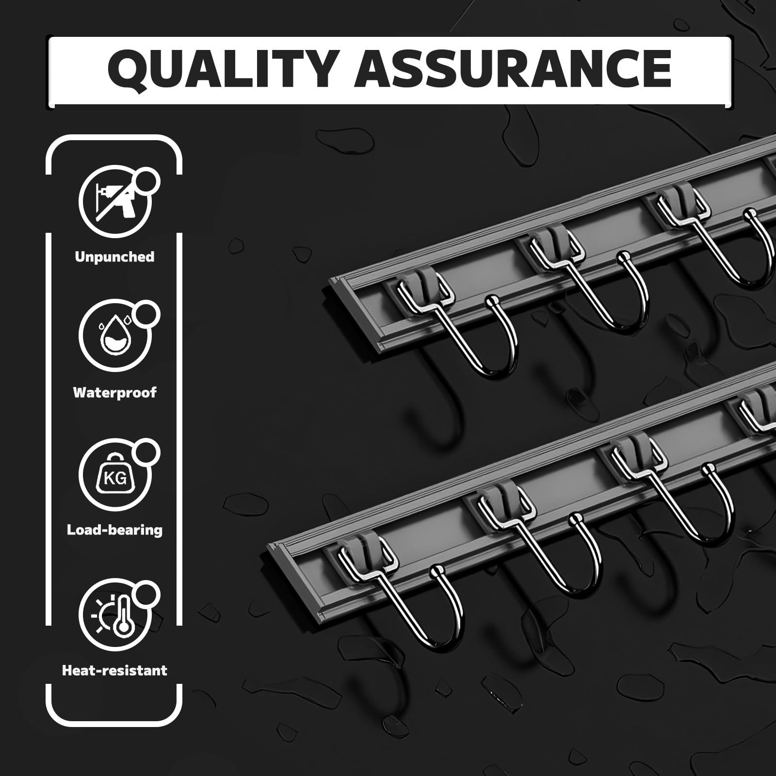 Fatiya Adjustable Towel Racks for Bathroom Over the Door Towel Rack Wall Mounted or Hang Upside Down - Image 3