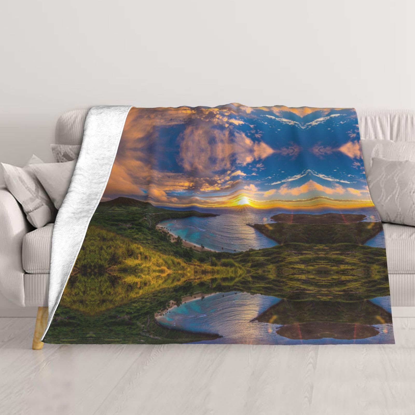 Couverture lever de soleil super douce chaude pour lit