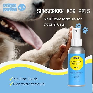 SPF 30 Pet Sunscreen Lotion Bottle Sun Protection For Pets 150 ML | Moisturising Sunscreen For Dogs And Cat Non-Toxic Formula Dog Nose | Dog Paw Balm Sun Cream Balm | Dog Sun Protection