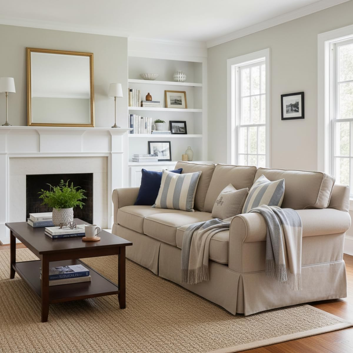 Pure Wool Throw Blanket with Decorative Fringe – Ultra Soft 100% Australian Lambswool Accent Throw for Couch, Sofa & Bed – Cozy Home Decor in Neutral Check Pattern – 54" x 76" - Image 5