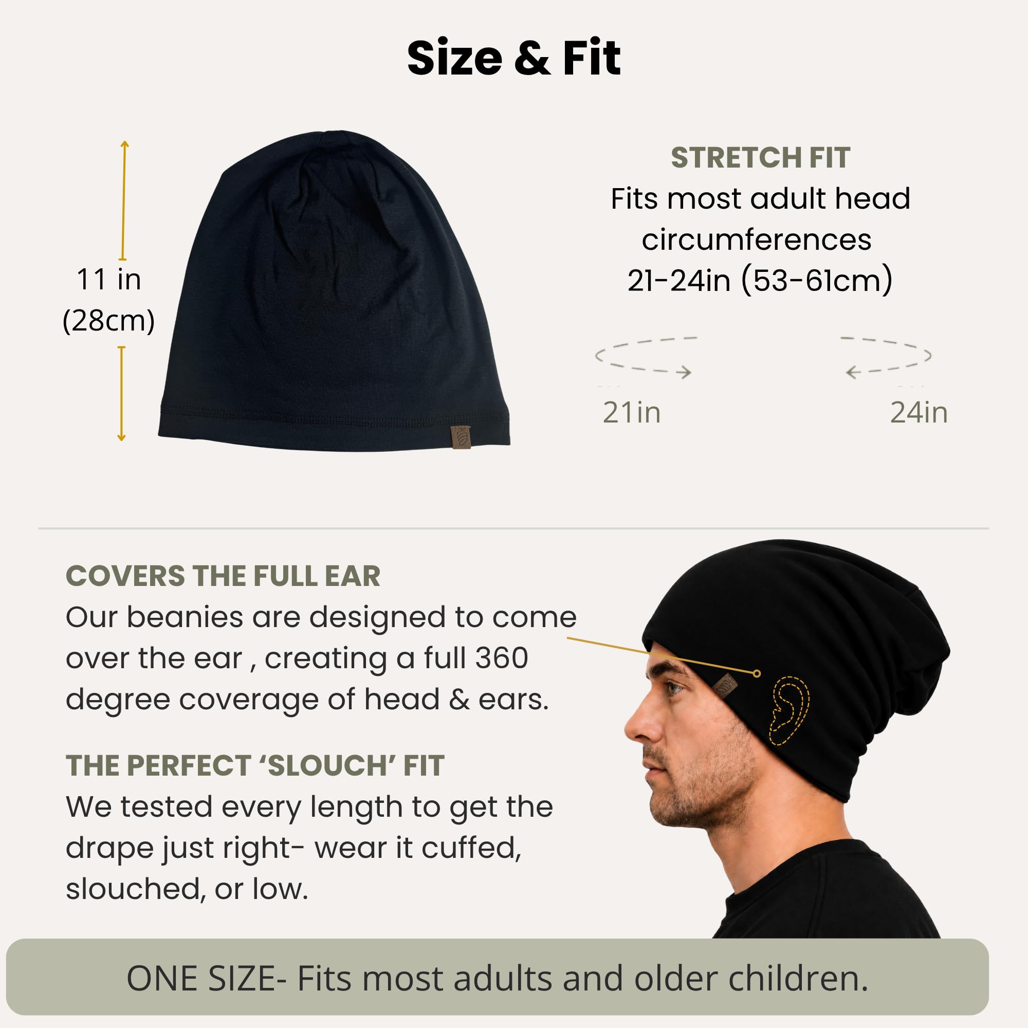 Gorro de algodón orgánico y Viscosa de bambú, con Forro EcoShield Bamboo Lyocell Fara-Day, Ideal para entornos Diarios de 5 G, B T, medidor Inteligente y Wi Fi