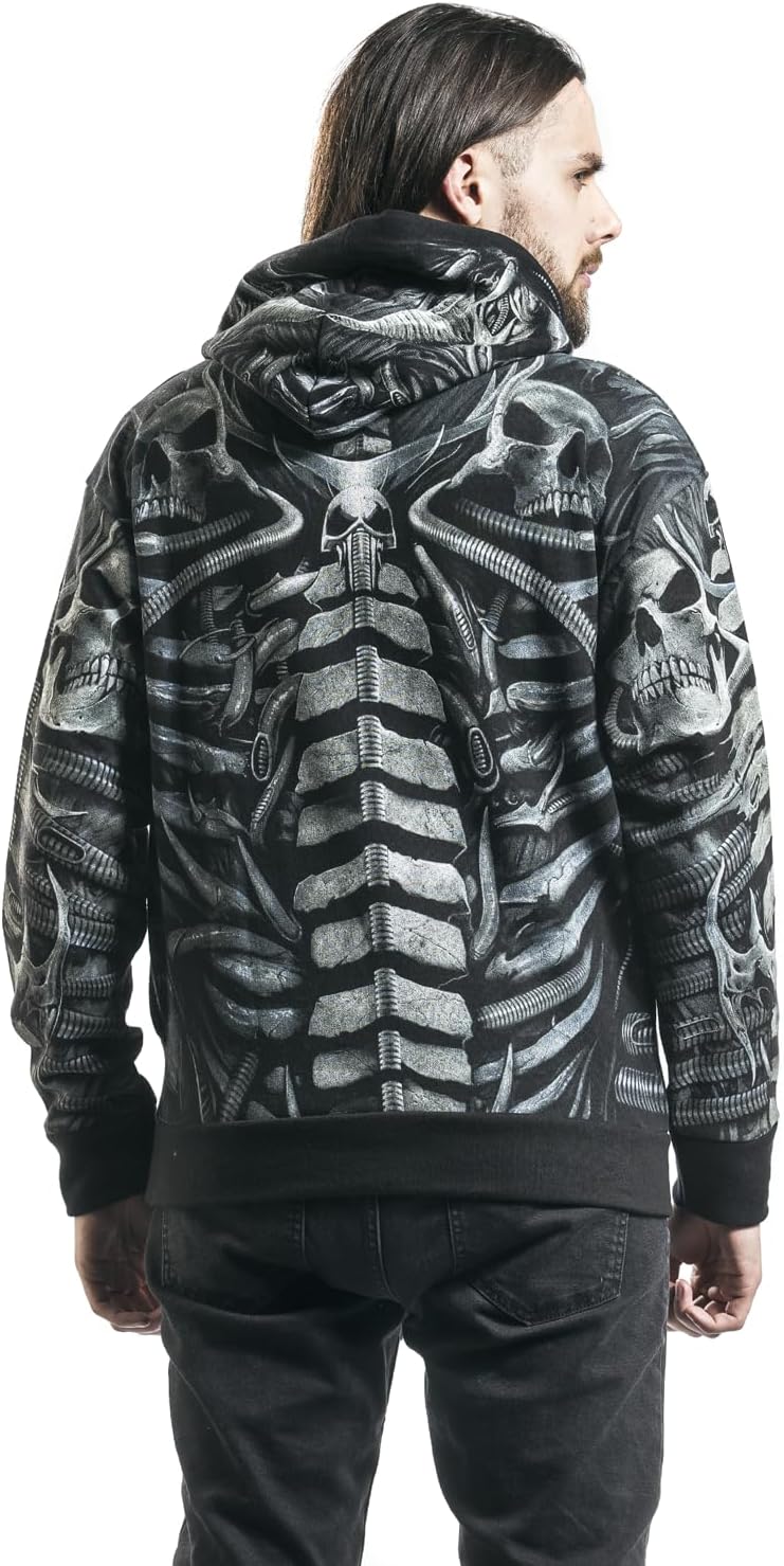 Spiral - Skull Armour - Allover Hoody Black