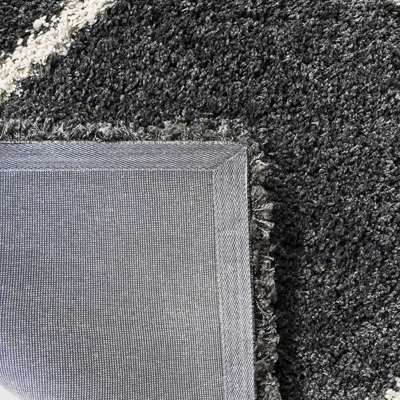 Image of SAGON Luxury Shaggy Carpet for Home | Soft Premium Plush Floor Rug with Anti Skid Backing | Bedroom, Living Room & Bedside Carpet| 1.6 x 4 Feet Gray Ivory Box
