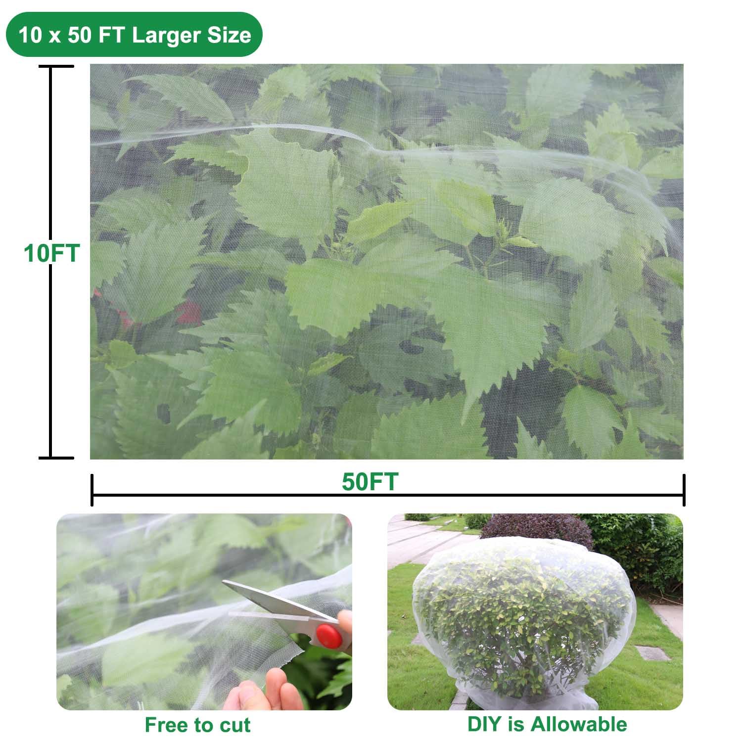 Filet de jardin en maille 3 x 15,2 m