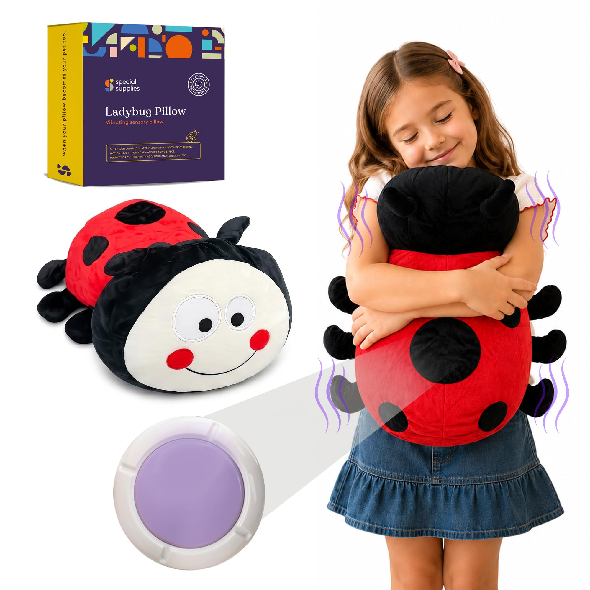 Amazon.com: Special Supplies Ladybug Sensory Vibrating Pillow