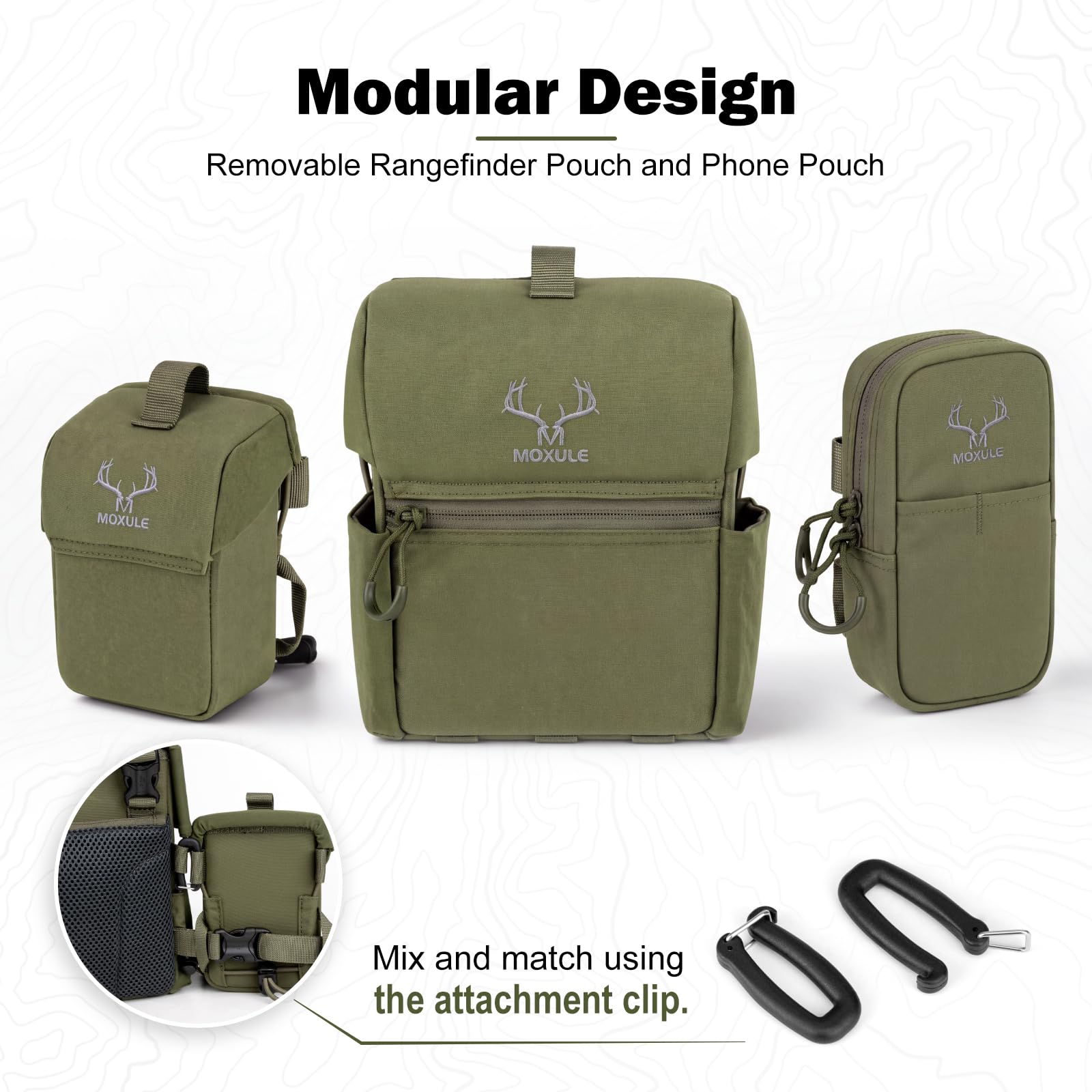 MOXULE Arnés para binoculares, funda para binoculares con bolsillo para