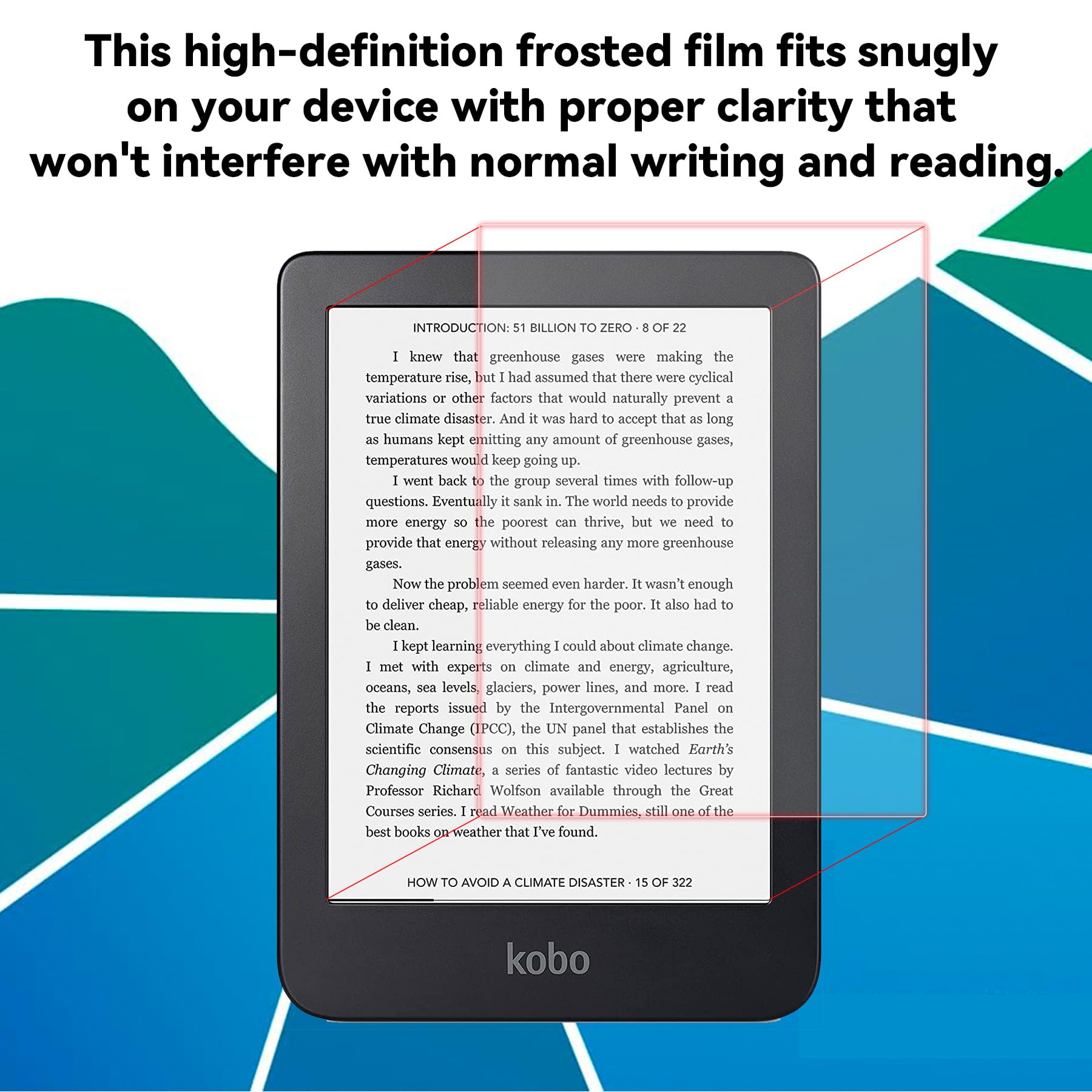 Anti-Glare Matte Screen Protector For 6" Kobo Clara/Clara 2E - 2-Pack, Anti-Fingerprint, Anti-Reflective PET Film